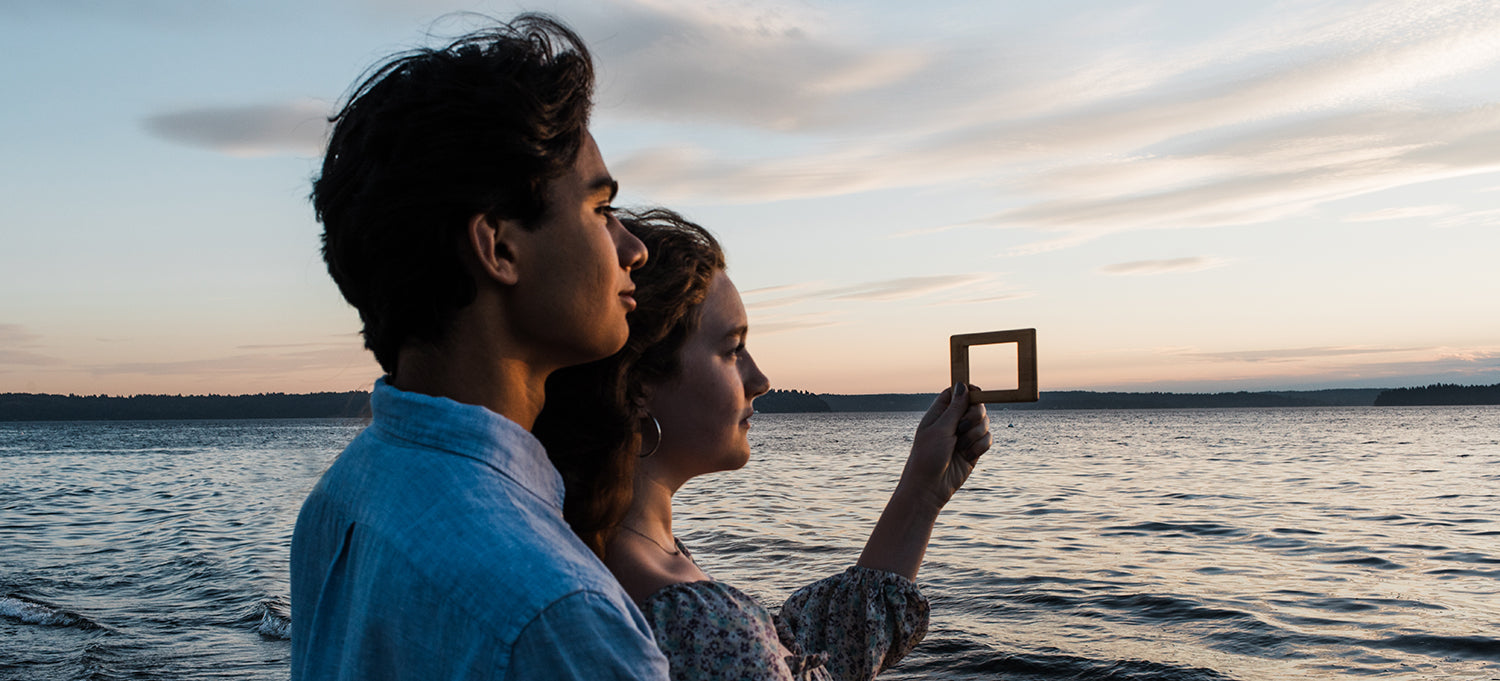 ocean sunset with quietframe