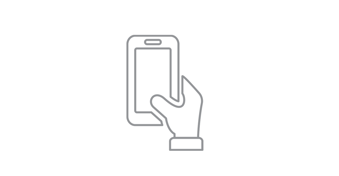 icon of a hand putting a phone down